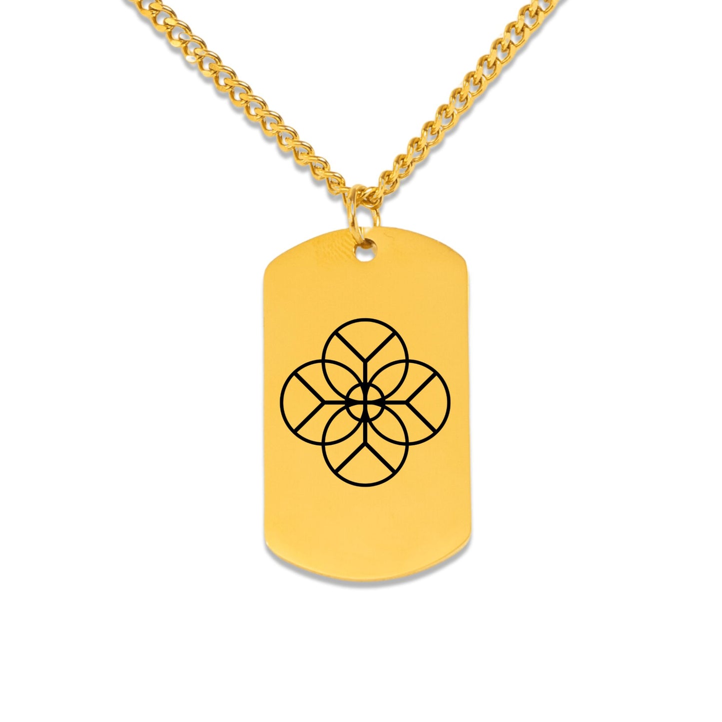 Turk Logo Cuban Tag Necklace