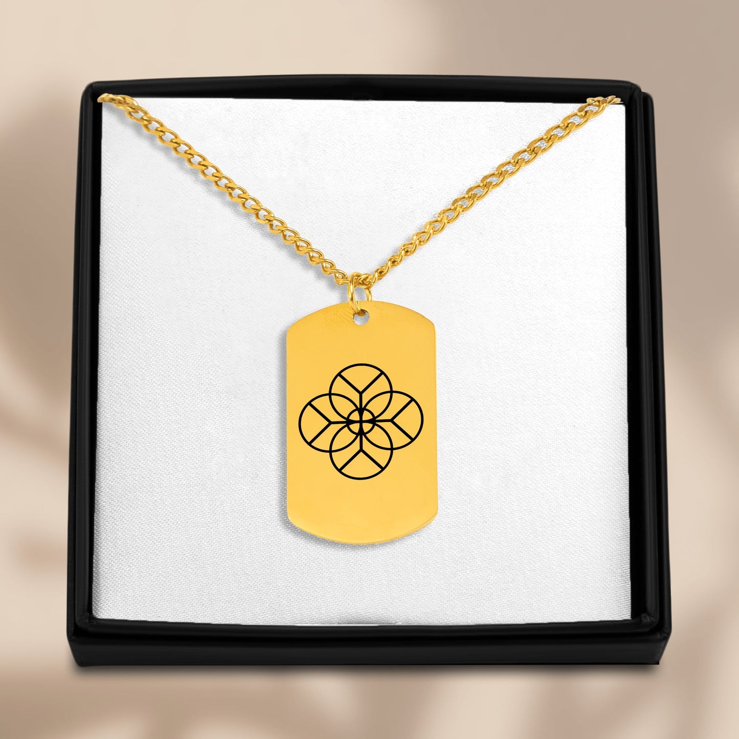 Turk Logo Cuban Tag Necklace
