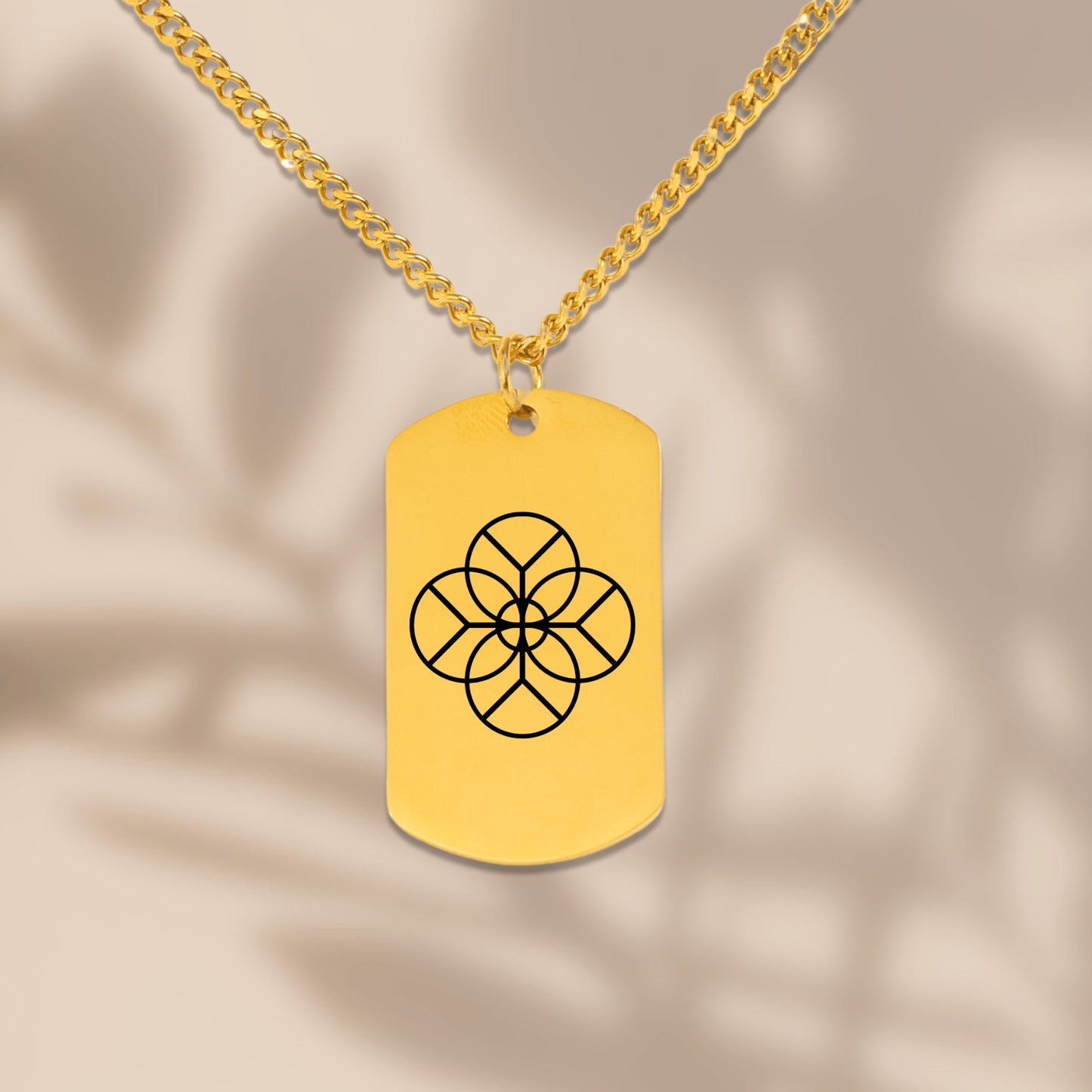 Turk Logo Cuban Tag Necklace