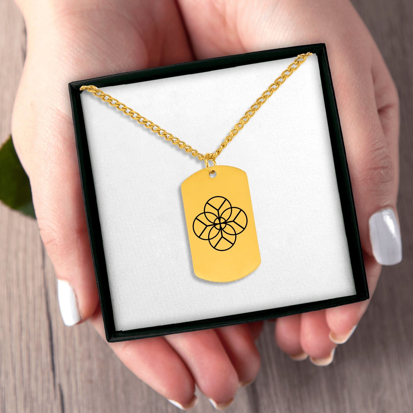 Turk Logo Cuban Tag Necklace
