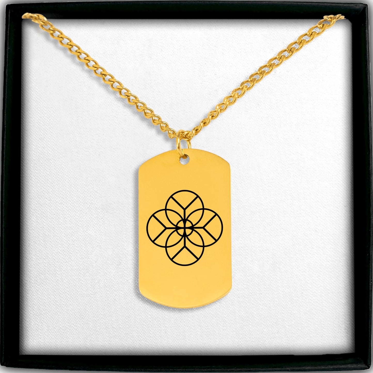 Turk Logo Cuban Tag Necklace