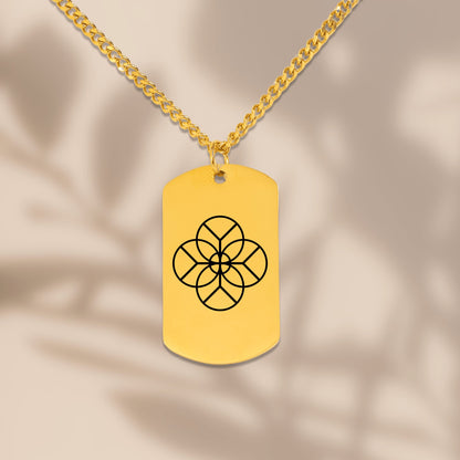 Turk Logo Cuban Tag Necklace
