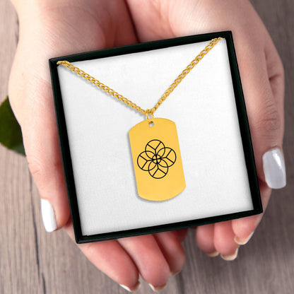 Turk Logo Cuban Tag Necklace