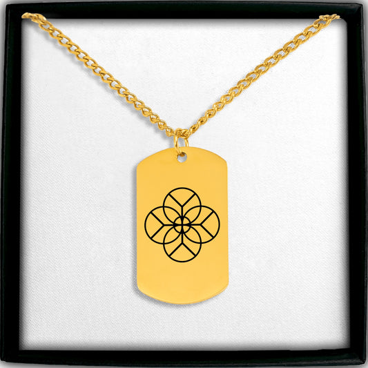 Turk Logo Cuban Tag Necklace